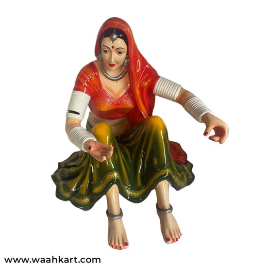 Traditional Rajasthani Lady Table (Without Glass)