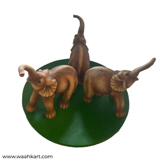 Two Step Three Elephant Center Table (Without Glass)