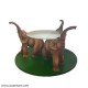 Two Step Three Elephant Center Table (Without Glass)