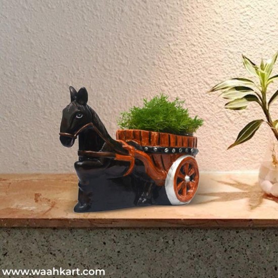 Western Horse Cart Planter