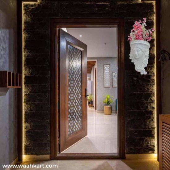 White Lady Face Wall Decor Planter