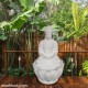White Meditating Buddha Statue On Lotus