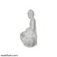 White Meditating Buddha Statue On Lotus