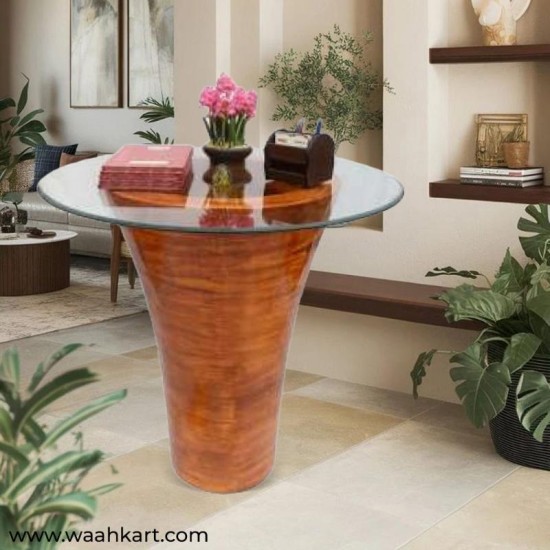 Wooden Color Buffet Table (Without Glass)