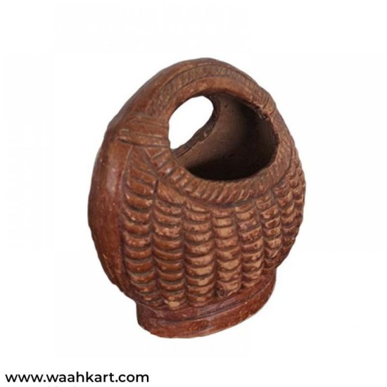 Wooden Look Small Flower Basket