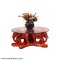 Wooden Shade Elephant Center Table (Without Glass)