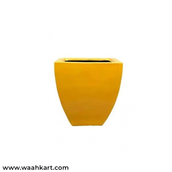 Yellow Square Shape Plant Pot