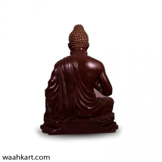 Gautam Buddha Sitting Pose- Brown