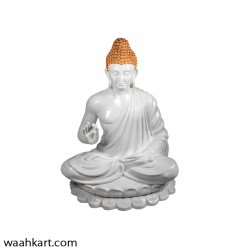 Gautam Buddha Sitting Pose White