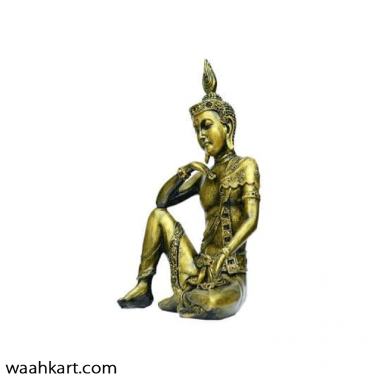Gautam Buddha Statue In Metallic