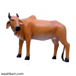 Life Size- Brown Cow Statue