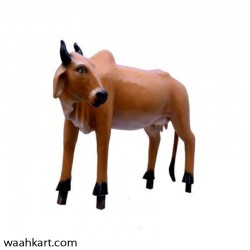 Life Size- Brown Cow Statue
