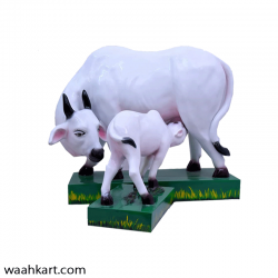 Mother Cow And Calf Garden Statue