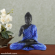 Spiritual Gautam Buddha Sitting Statue- Black And Blue