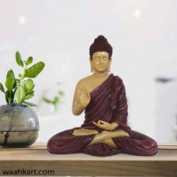 Gautam Buddha Sitting Statue - Purple Shade 