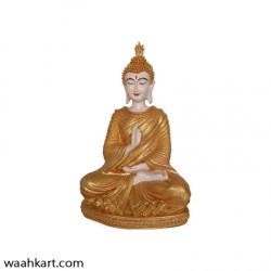 Gautam Buddha In Golden Shade