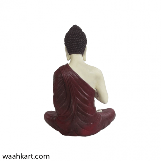 Spiritual Gautam Buddha Sitting Statue- Mehroon Shade