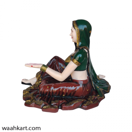 Gorgeous Rajasthani Lady Sitting Position - Fancy Table (Without glass)
