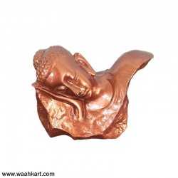 Sleeping Buddha Small Showpiece In Copper Colour