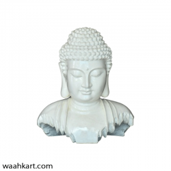 White Buddha Face Idol - Showpiece