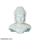 White Buddha Face Idol - Showpiece