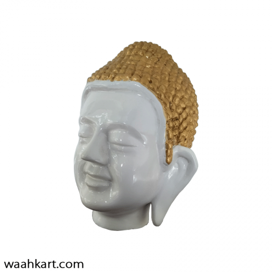 White Buddha Face Showpiece