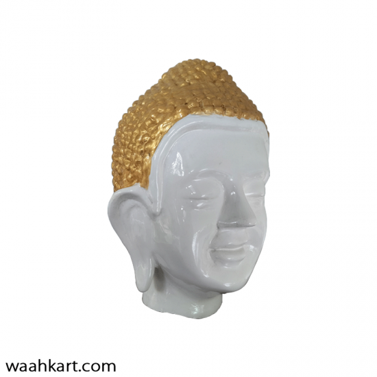 White Buddha Face Showpiece