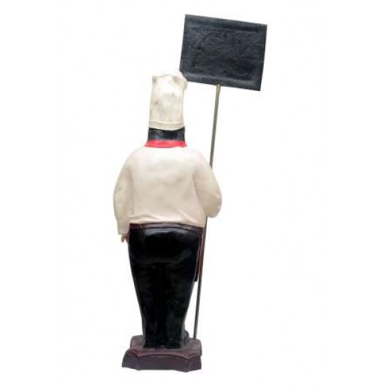 Chef Statue With Menu Board