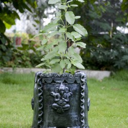 Divine Tulsi Planter With Imprinted Ganesha