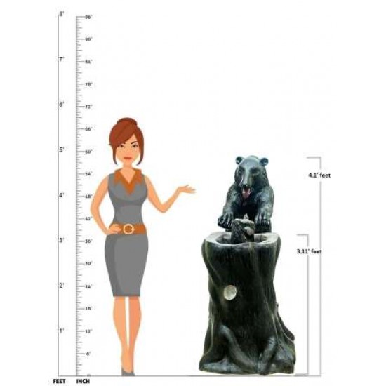 Bear Holding Stem -Look Fountain