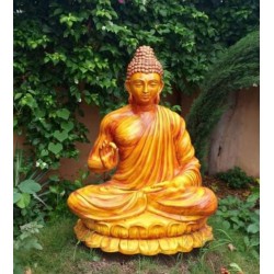 Gautam Buddha Statue - Light Wooden Shade
