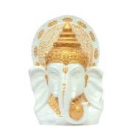 Ganesha Face Showpiece Marble Look