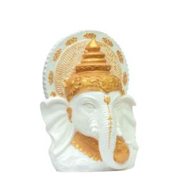 Ganesha Face Showpiece Marble Look