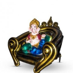 Lord Ganesha Sitting On Sihaasan