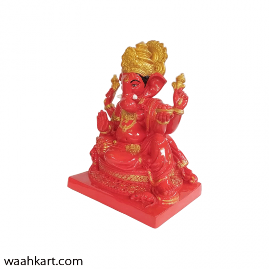 Lord Ganesha Idol-Sindoori Shade