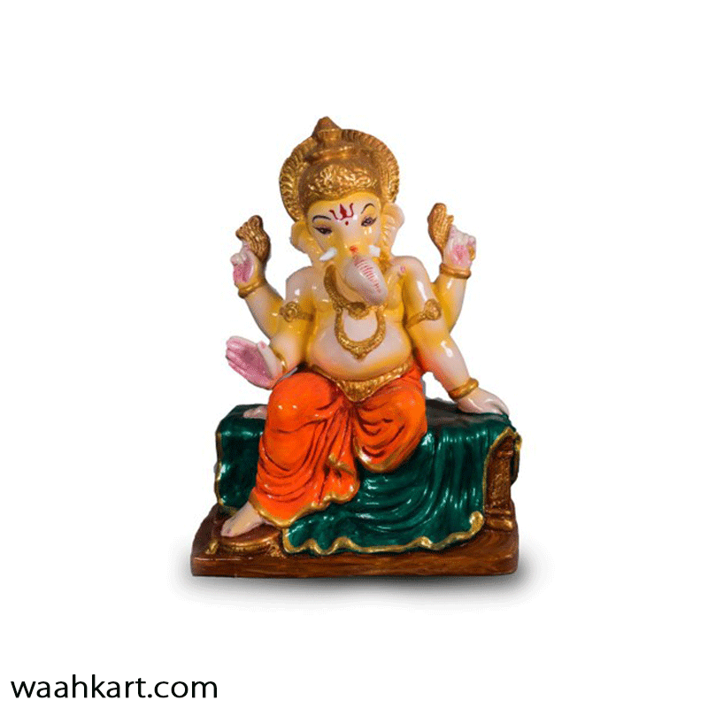 Side face Close up shot of Hindu God Ganesha Chaturthi idol in a sitting  position, Lord Ganesh. Stock Photo | Adobe Stock