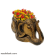 Two Sided Golden Face Elephant Planter