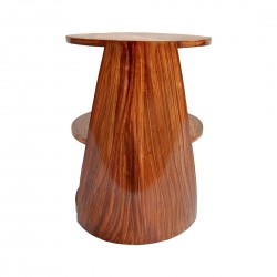 Round Brown Side Table