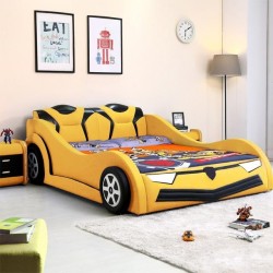 Yellow Sports Car Bed
