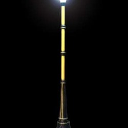 FRP Golden Floor Standing Lamp Pole