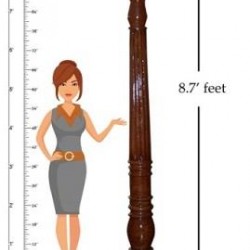 Wooden Look Lamp Pole
