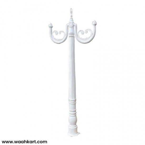 Dual Lamp Post In White Color