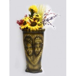 Male-Female Printed Vase In Metalic Golden Color