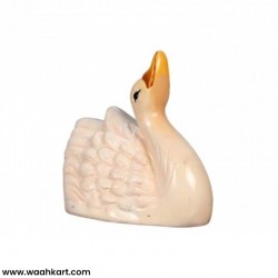 Showpiece of Ivory Coloured Duck Pair
