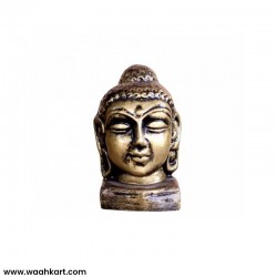 Gautam Buddha Face Idol In Light Metallic Color