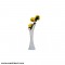 Off White -Y Shaped Fancy Flower Vase-Long Shaped