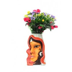 Rajasthani Woman Half Face Flower Vase