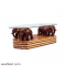 Brown Colour Elephant Center Table (Without Glass)