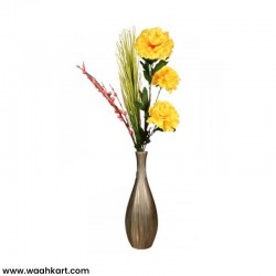 Decorative Plain Flower Vase Grey