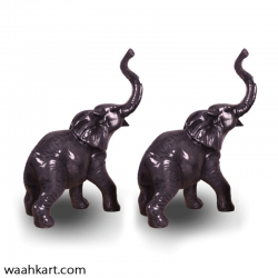 Black Elephants Pair